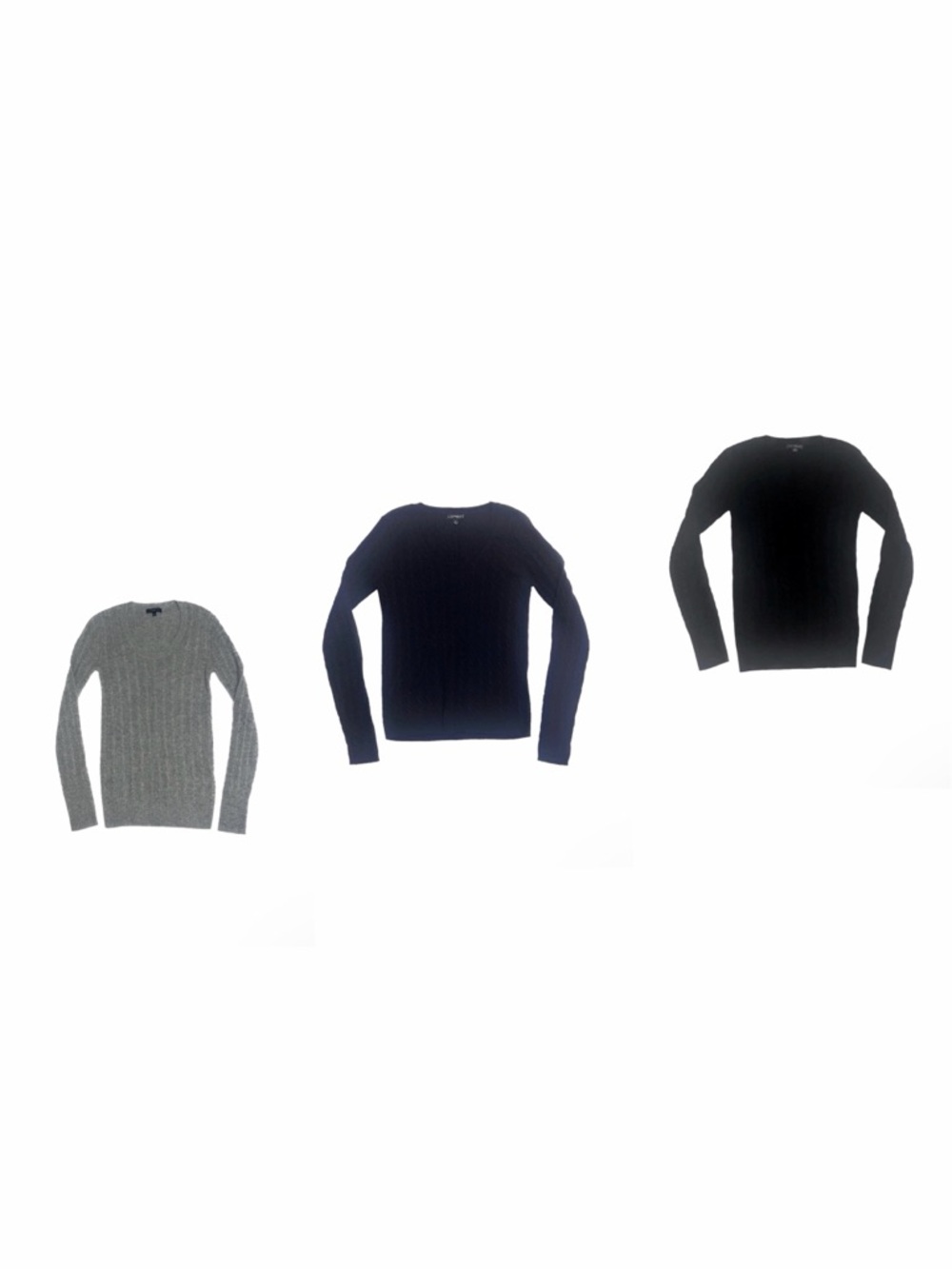 Bundle of 3 Express Cable Knit Long Sleeve  Cashmere Sweaters, size small